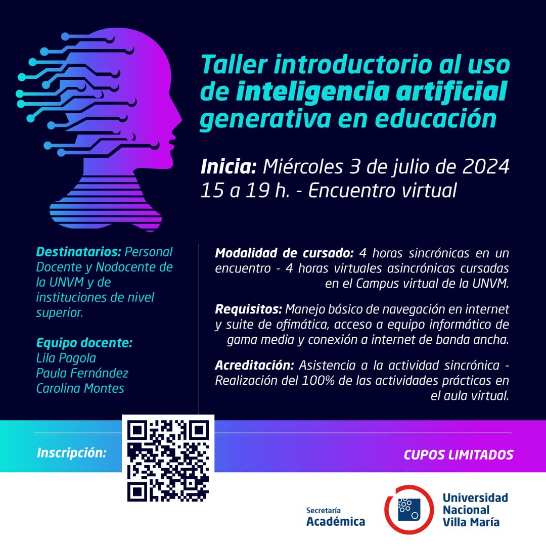 Taller introductorio al uso de inteligencia artificial en educación